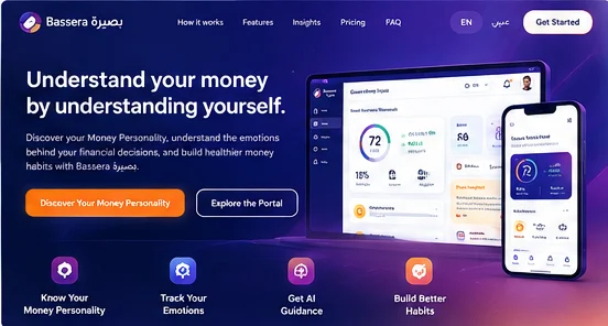 Bassera: Web portal, English