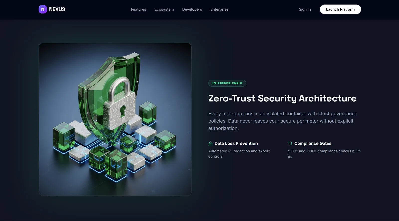 Nexus OS: Zero trust security architecture